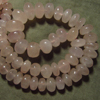 16 inches - Gorgeous NIce Pink Colour Natural Rose Quartz - Smooth Polished Rondell Beads Huge Size - 9 - 15 mm approx